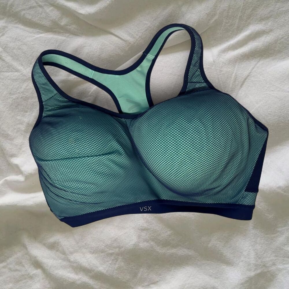 Victoria's Secret VSX High Impact Mesh Teal Sports Bra 38DDD